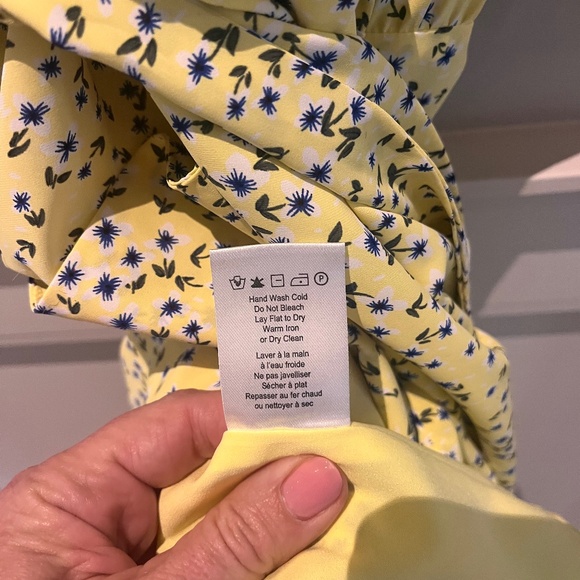 Yellow floral mini dress - Picture 5 of 14